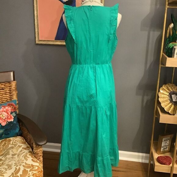 NWT 🥰 J. Crew V-Neck Smocked MIDI Dress 👗 - Picture 8 of 9